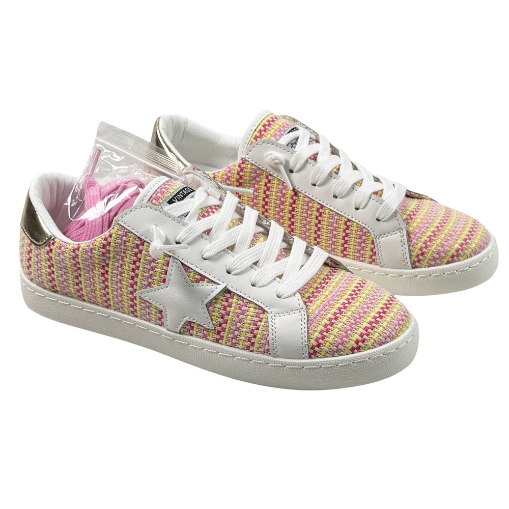 Vintage Havana Carla Sneakers / Shoes - NEW Womens 7.5 Pink / Tweed - #45932-OF